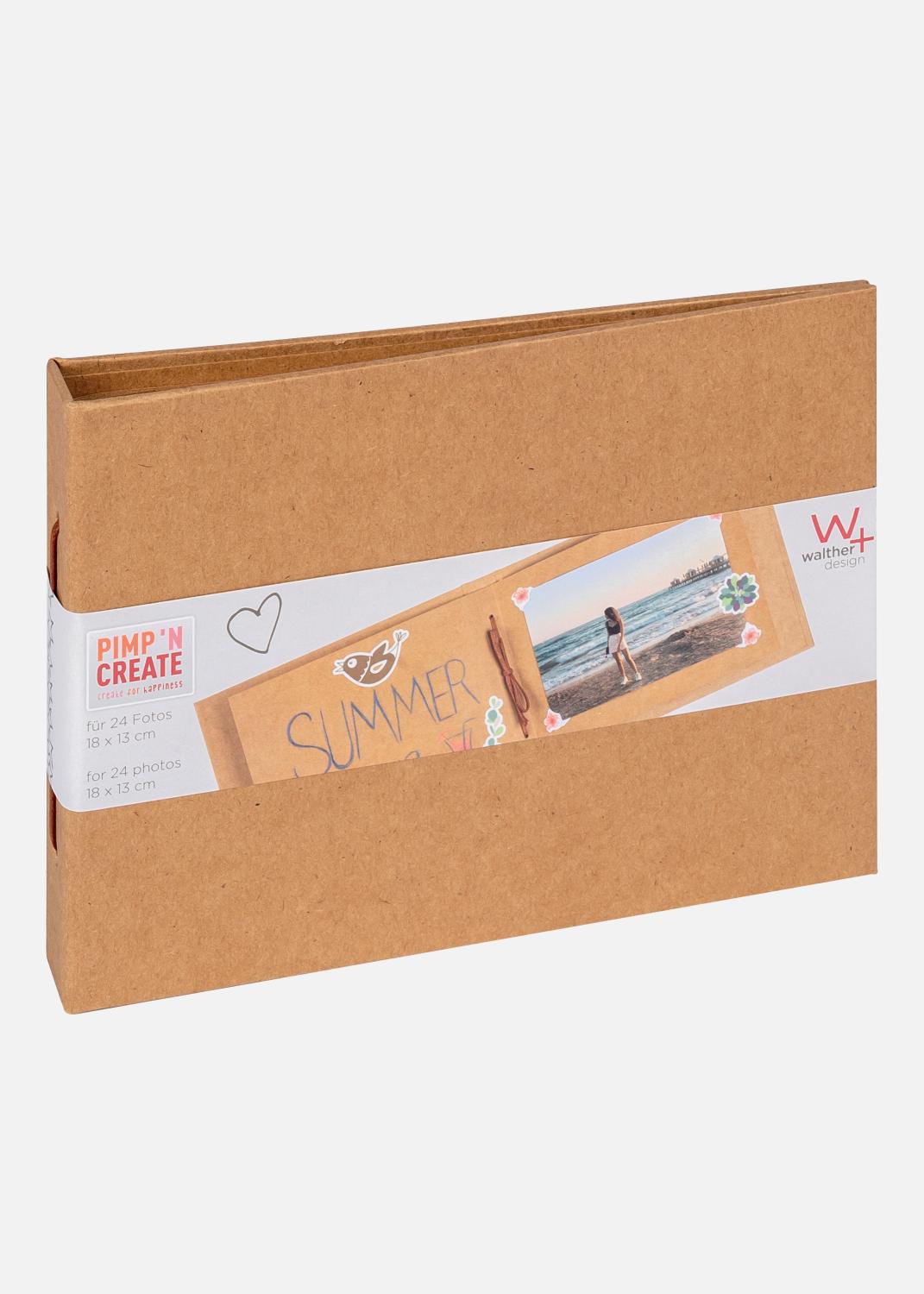 Product Image for Pac Mini Fotoalbum Braun - 15,5x11 cm (12 braune Seiten / 6 Blatt)