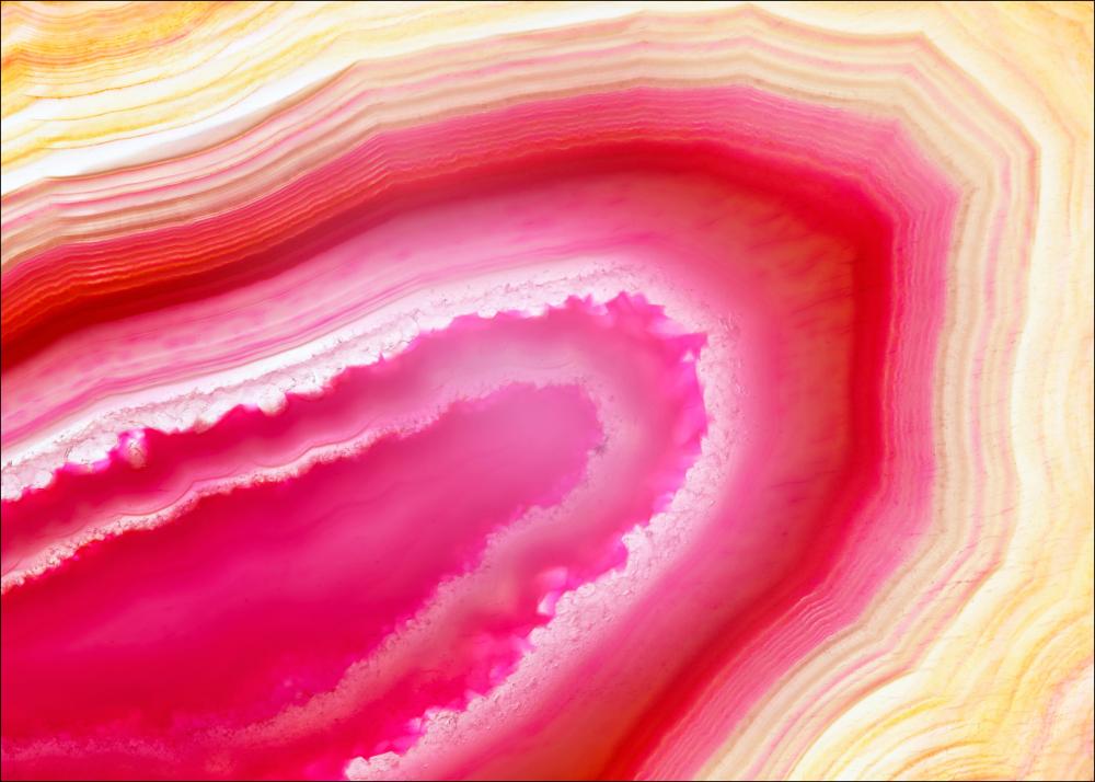 Agate - Rosa / Gelb I Poster