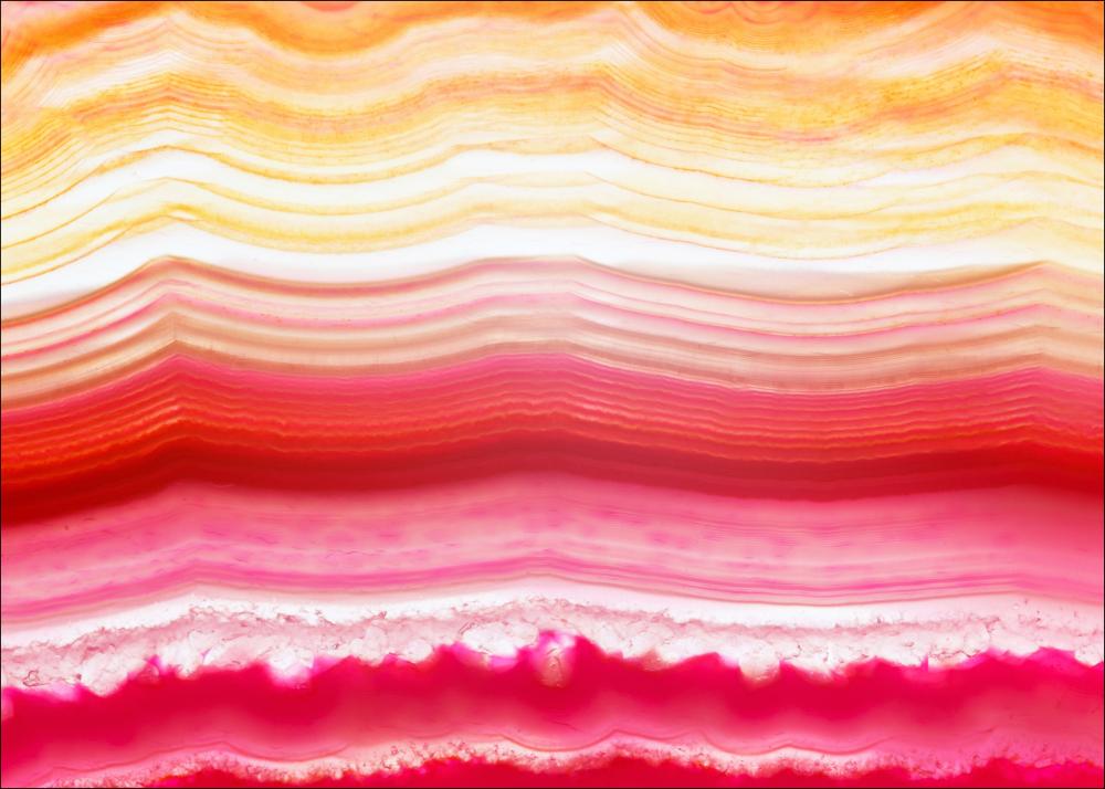 Agate - Rosa / Gelb II Poster