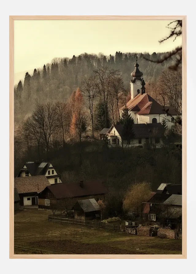 Autum Village Poster