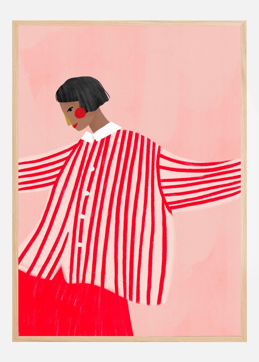 Product Image for The Woman With the Red Stripes Poster (21x29.7 cm (A4))