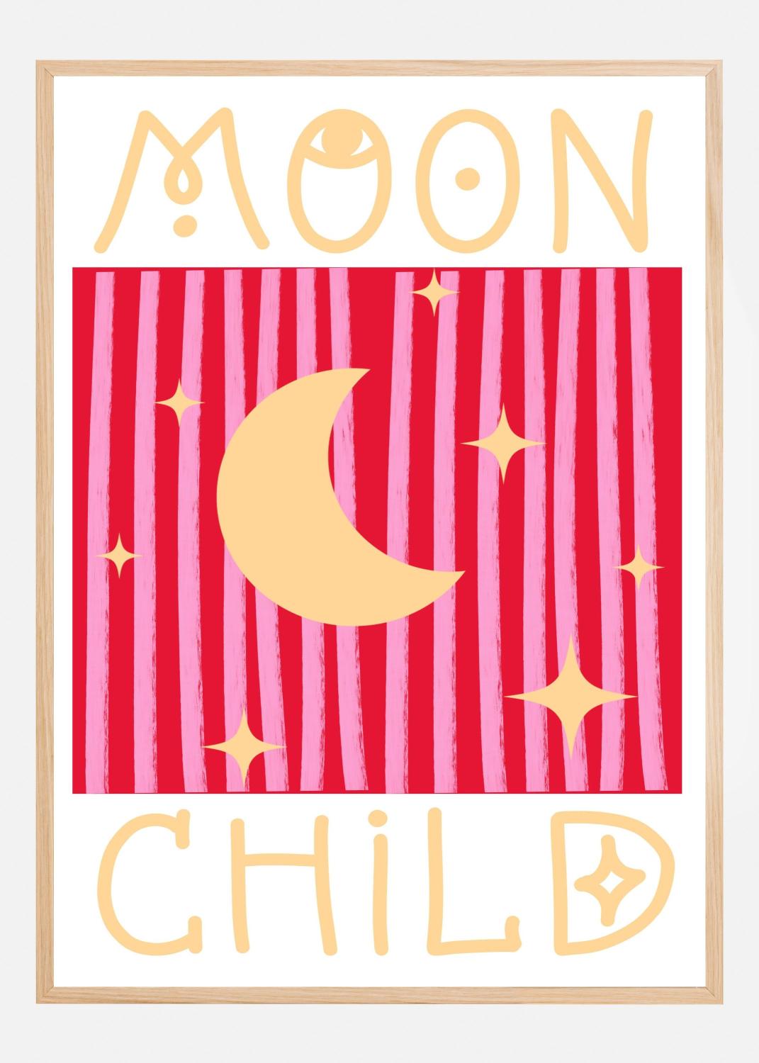 Product Image for Pink and Red Moon Child Poster (21x29.7 cm (A4))