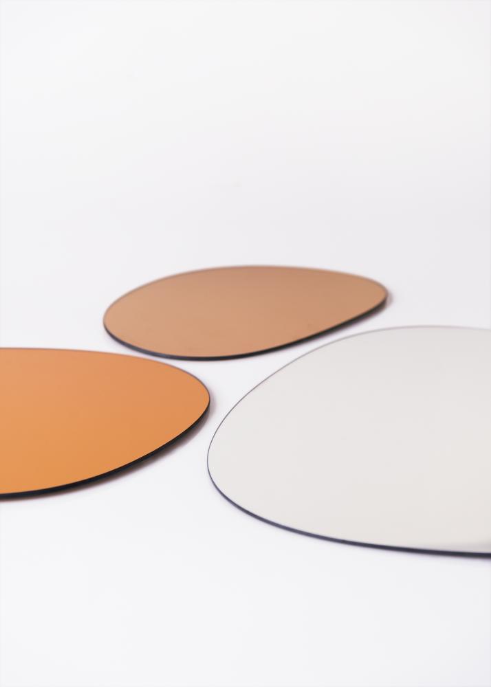Spiegel Set Orange, Rose Gold & Clear - 3 Stk.
