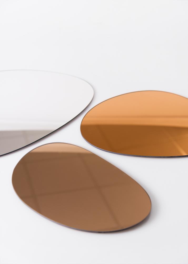 Spiegel Set Orange, Rose Gold & Clear - 3 Stk.