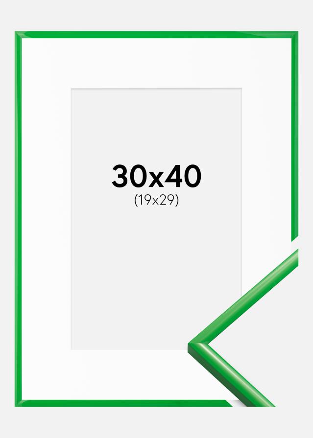 Rahmen New Lifestyle Grass Green 30x40 cm - Passepartout Weiß 20x30 cm
