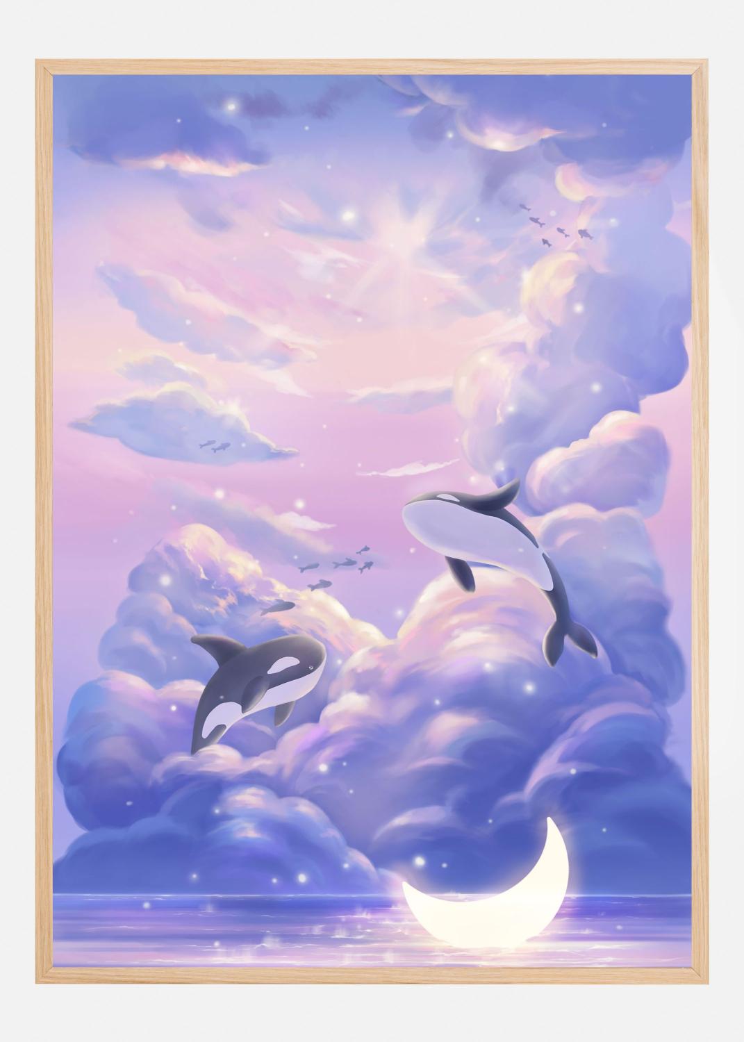 Product Image for Fantasy Beautiful Whale Poster (21x29.7 cm (A4))