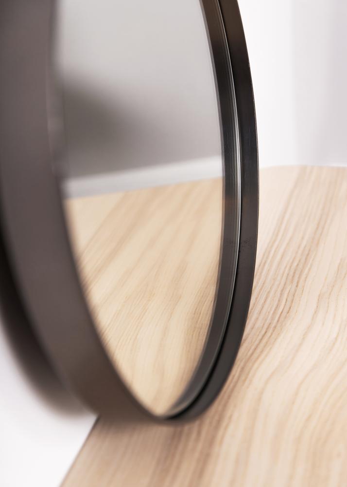 Spiegel House Doctor Reflektion Schwarz 40 cm Ø