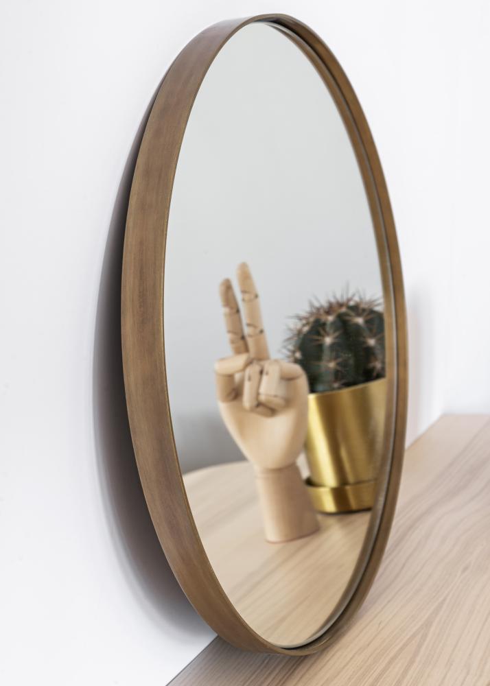 Spiegel House Doctor Reflektion Antik Messing 40 cm Ø