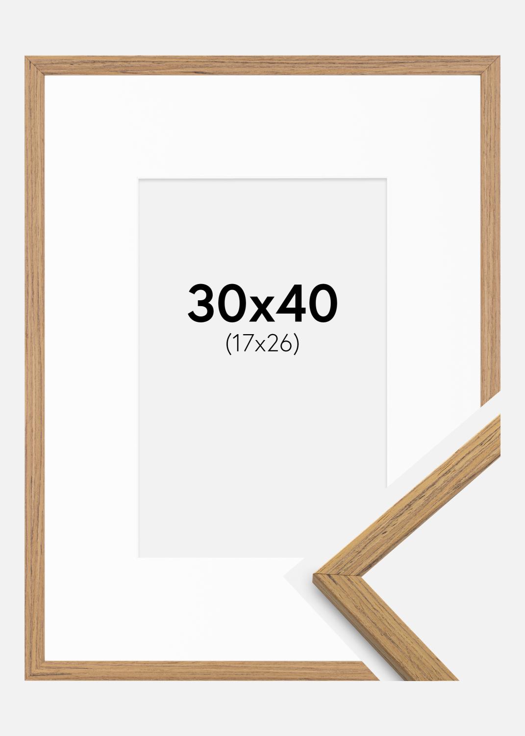Product Image for Rahmen Edsbyn Teak 30x40 cm - Passepartout Weiß 18x27 cm