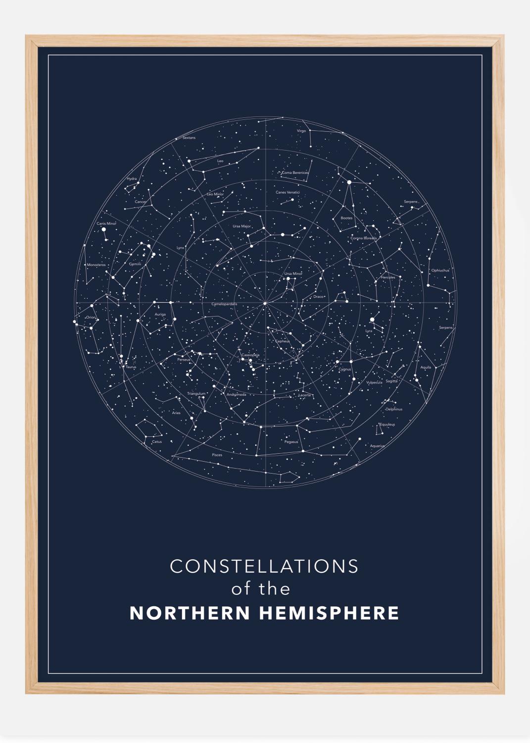Product Image for Northern hemisphere Dark Poster (21x29.7 cm (A4))