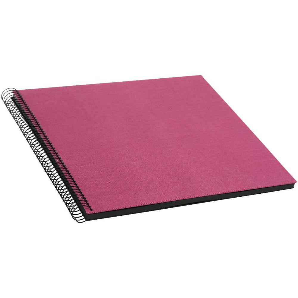 Bella Vista Spiralalbum Fuchsia - 35x30 cm (40 schwarze Seiten / 20 Blatt)