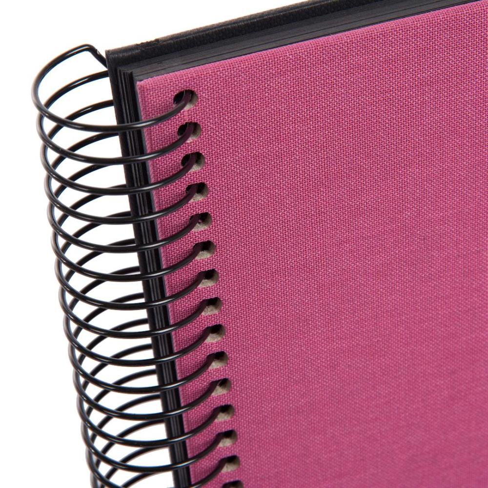 Bella Vista Spiralalbum Fuchsia - 35x30 cm (40 schwarze Seiten / 20 Blatt)