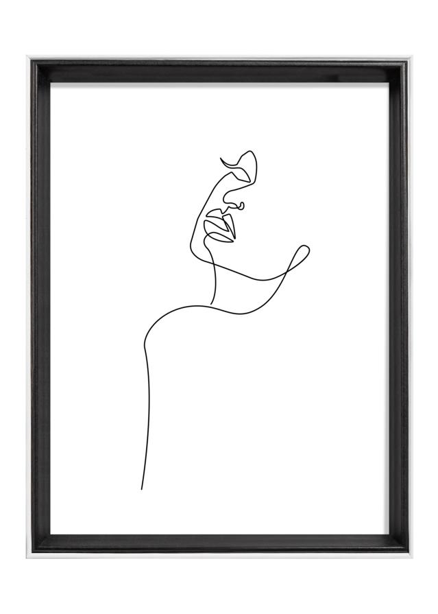 Rahmen Silhouette Schwarz 18x24 cm