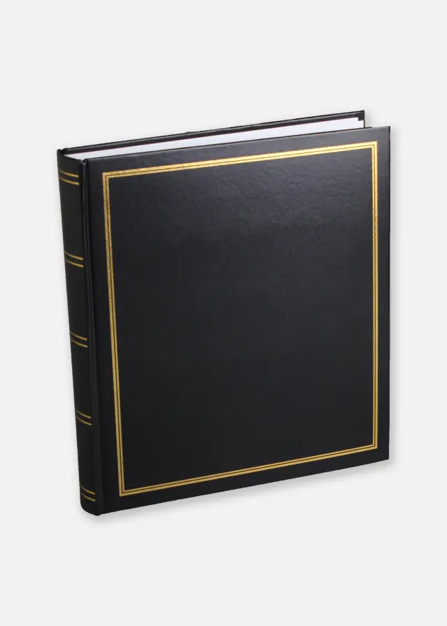 Diamant Fotoalbum Schwarz 27,5x32 cm (100 weiße Seiten / 50 Blatt)