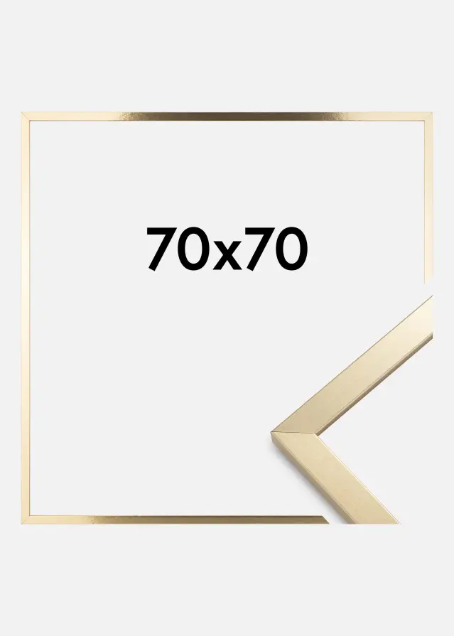 Rahmen Trendy Acrylglas Gold 70x70 cm