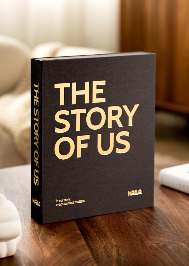 KAILA THE STORY OF US Black - Coffee Table Photo Album (60 Schwarze Seiten)