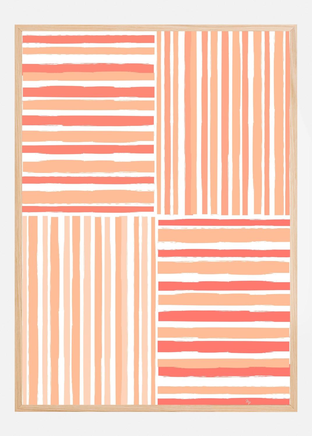 Product Image for Peach Stripes Poster (21x29.7 cm (A4))