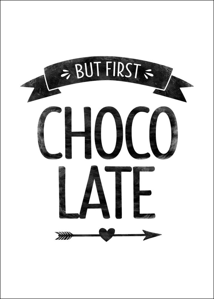 But first chocolate Retro Poster