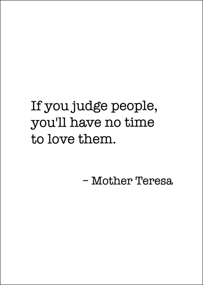 Mutter Teresa Zitat Poster