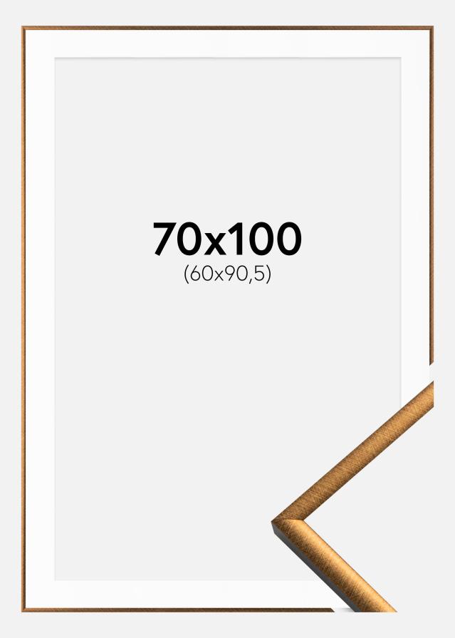 Rahmen New Lifestyle Bronze 70x100 cm - Passepartout Weiß 61x91,5 cm