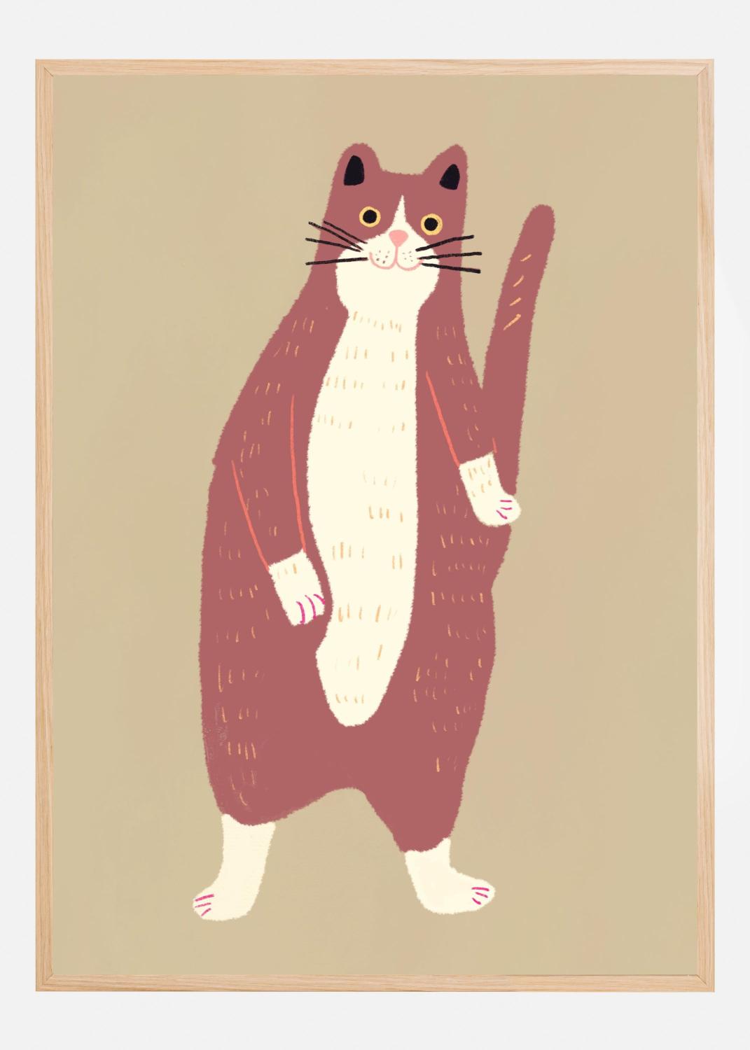 Product Image for Brown and white cat Poster (21x29.7 cm (A4))