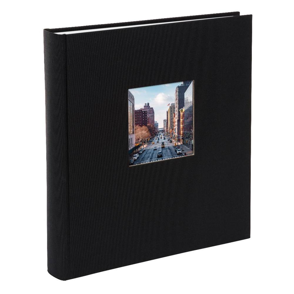 Bella Vista Fotoalbum Schwarz - 30x31 cm (100 weiße Seiten / 50 Blatt)