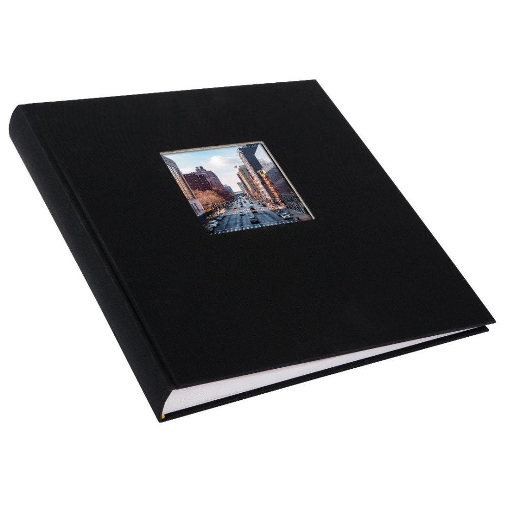 Bella Vista Fotoalbum Schwarz - 30x31 cm (100 weiße Seiten / 50 Blatt)