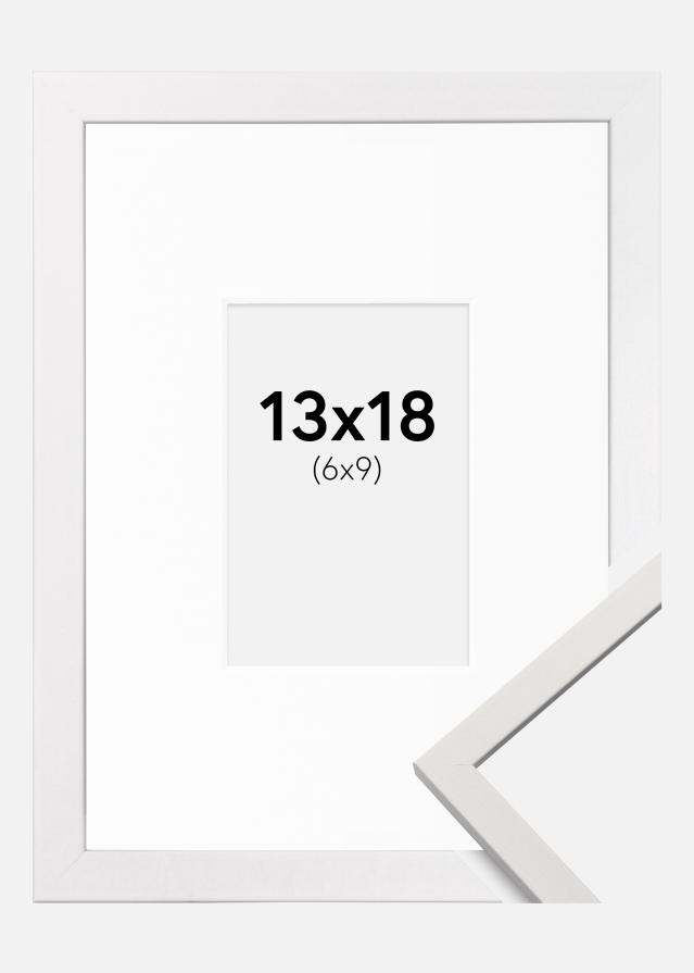Rahmen Edsbyn Weiß 13x18 cm - Passepartout Weiß 7x10 cm
