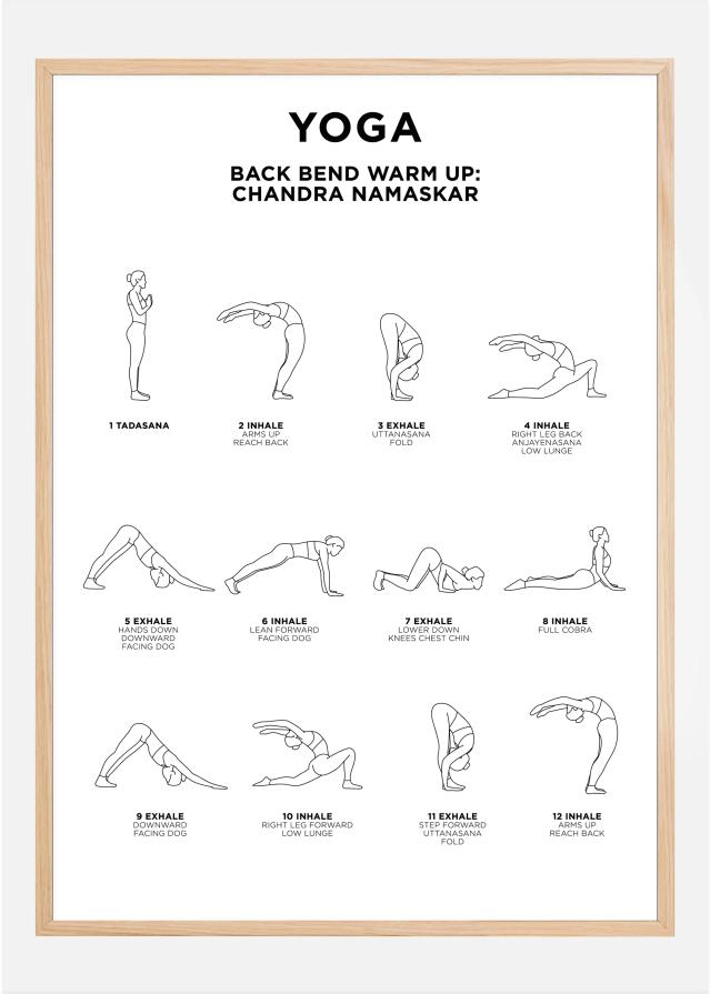 Back Bend - Warm Up - White Poster