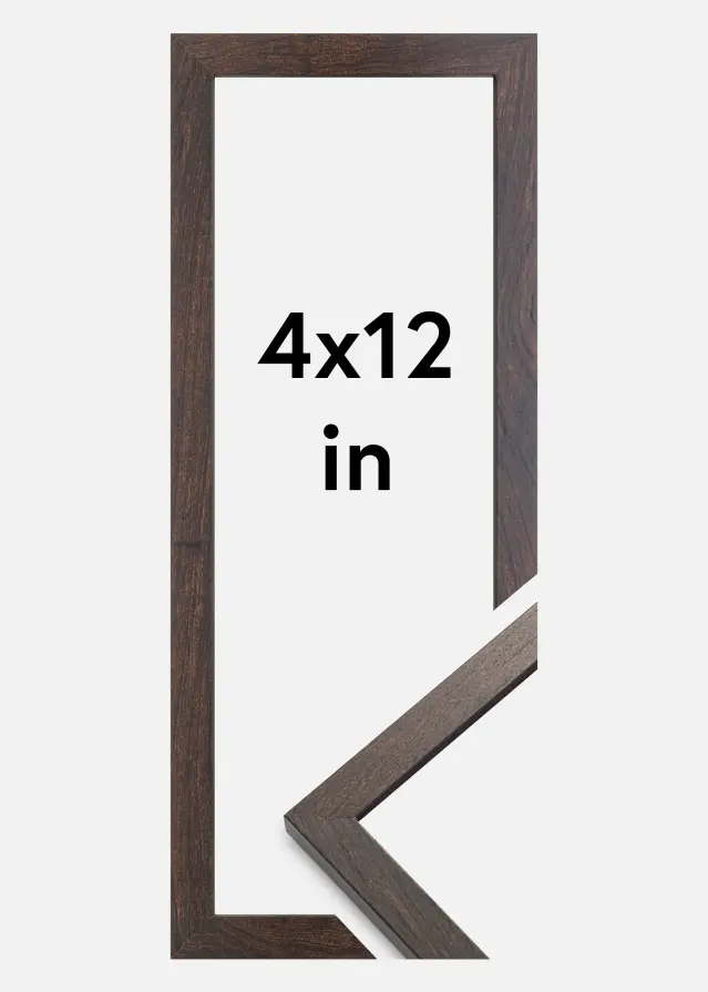 Rahmen Trendy Acrylglas Walnuss 4x12 inches (10,16x30,5 cm)