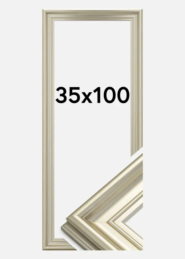 Rahmen Mora Premium Silber 35x100 cm