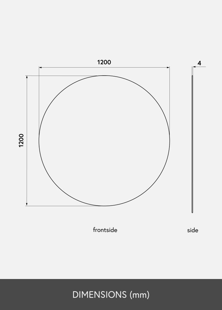 KAILA Runder Spiegel 120 cm Ø