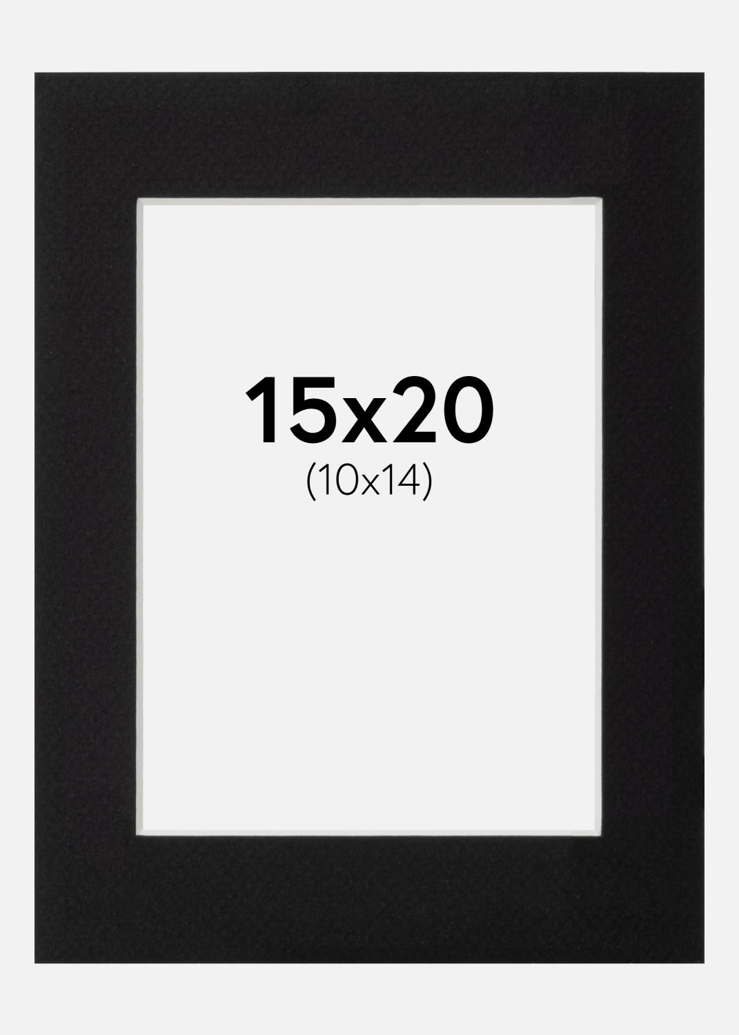 Product Image for Passepartout Schwarz Standard (weißer Kern) 15x20 cm (10x14)