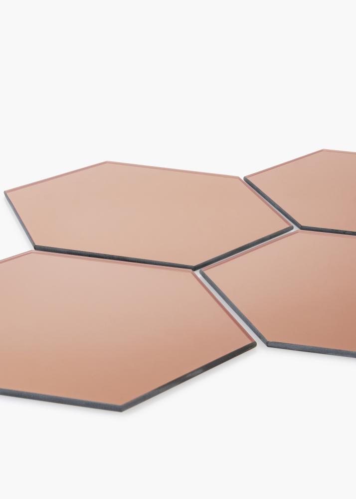 KAILA Spiegel Hexagon Rose Gold 18x21 cm - 5er-Pack