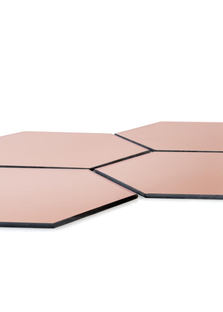 KAILA Spiegel Hexagon Rose Gold 18x21 cm - 5er-Pack