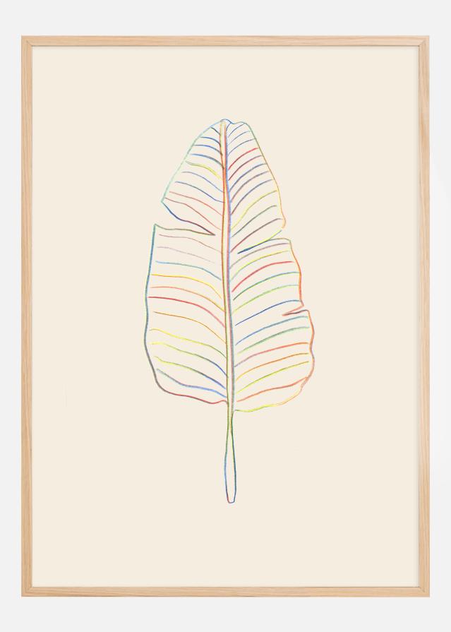 Banana Rainbow Leaf Poster