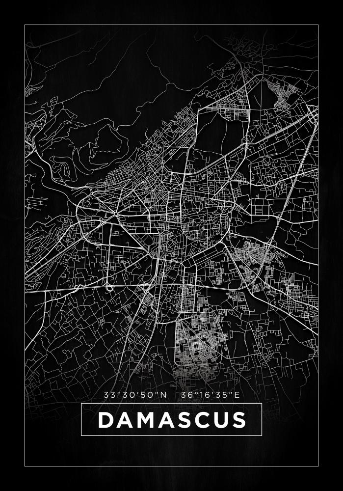 Map - Damascus - Black