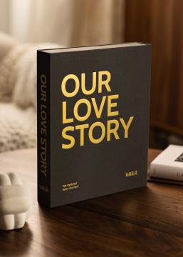 KAILA OUR LOVE STORY Black - Coffee Table Photo Album (60 Schwarze Seiten)