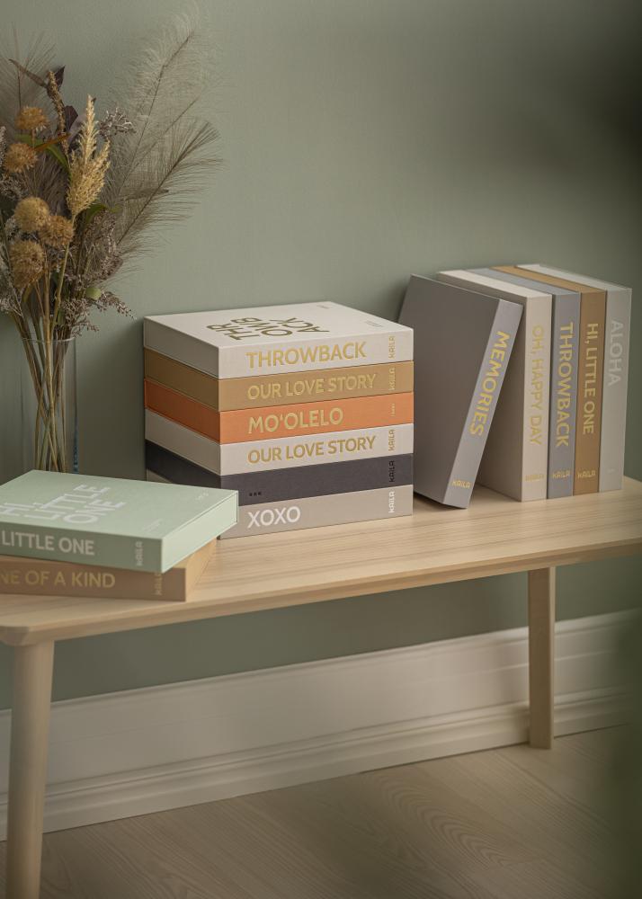 KAILA THROWBACK Grey XL - Coffee Table Photo Album (20 Schwarze Seiten)