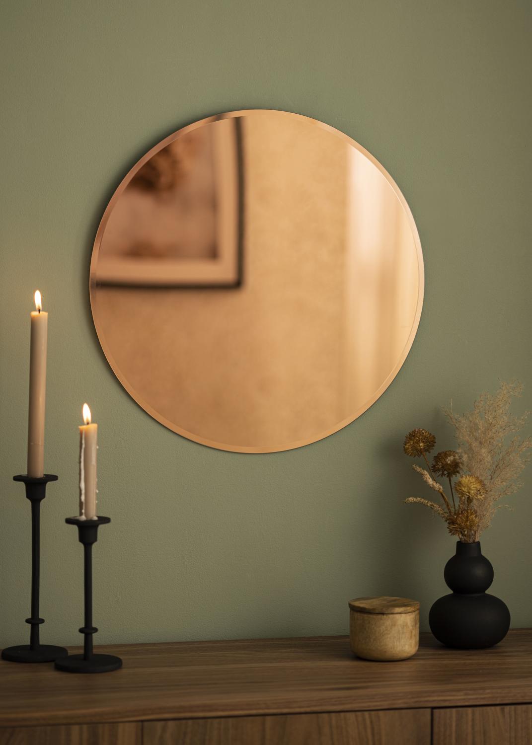 Product Image for KAILA Runder Spiegel Rose Gold Deluxe 50 cm Ø