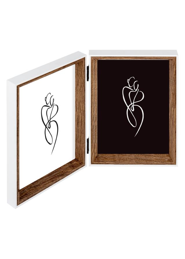 Silhouette Vikrahmen Nussbaum 10x15 cm – 2 Bilder
