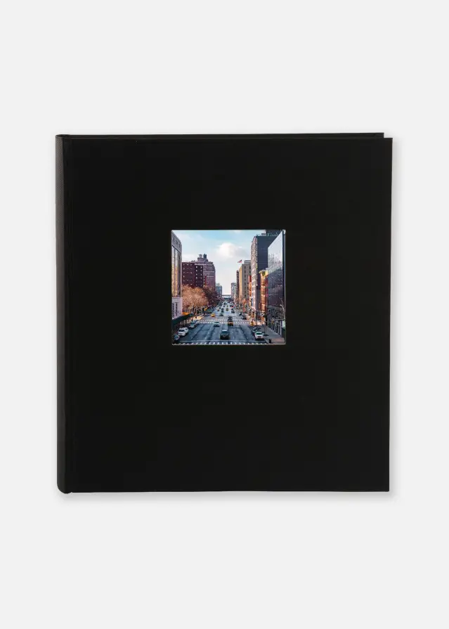 Bella Vista Fotoalbum Schwarz - 30x31 cm (100 weiße Seiten / 50 Blatt)