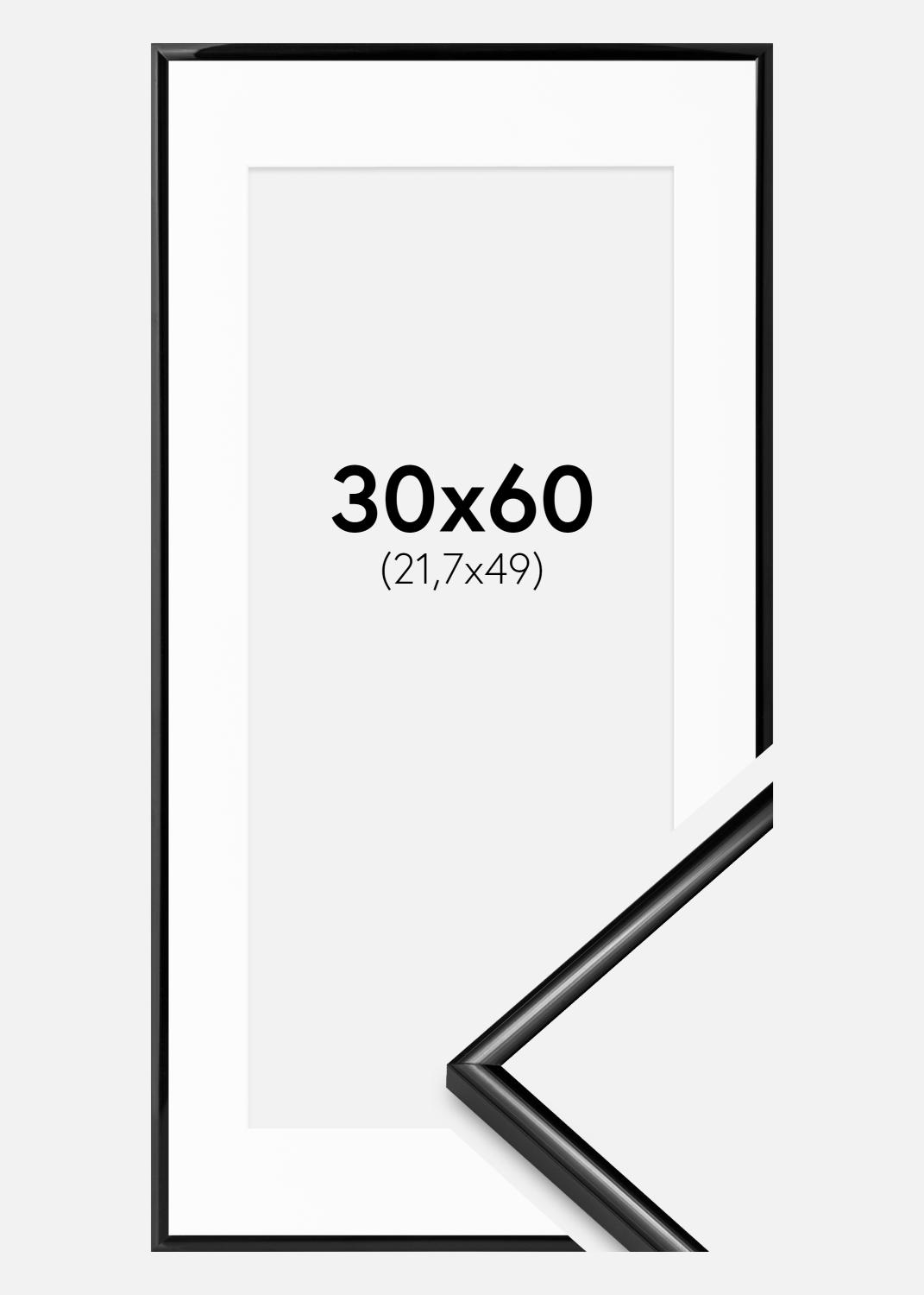 Product Image for Rahmen Scandi Schwarz 30x60 cm - Passepartout Weiß 22,7x50 cm
