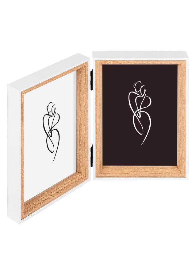 Silhouette Vikrahmen Eiche 10x15 cm – 2 Bilder