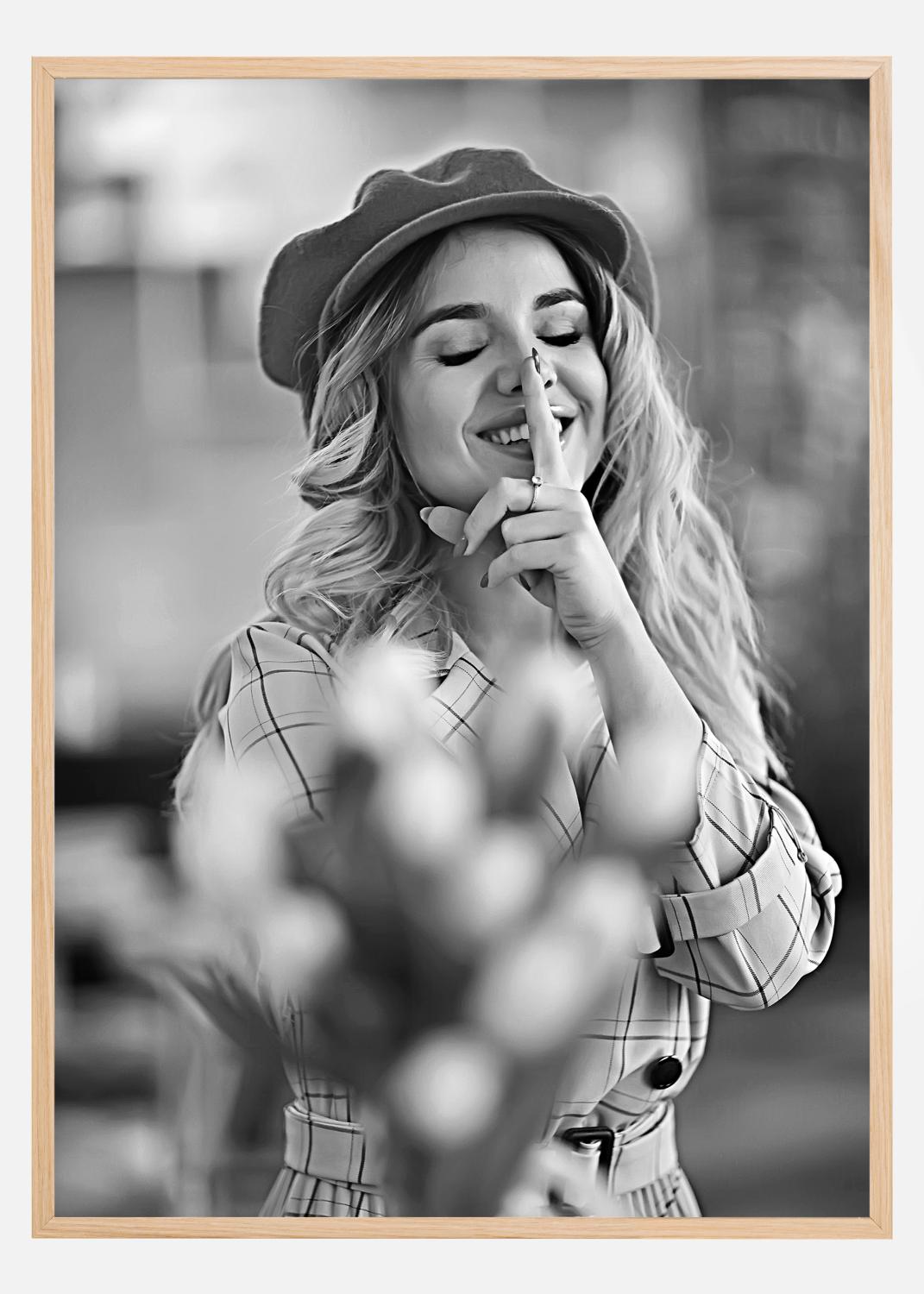 Product Image for Silent Girl B&amp;W Poster (21x29.7 cm (A4))