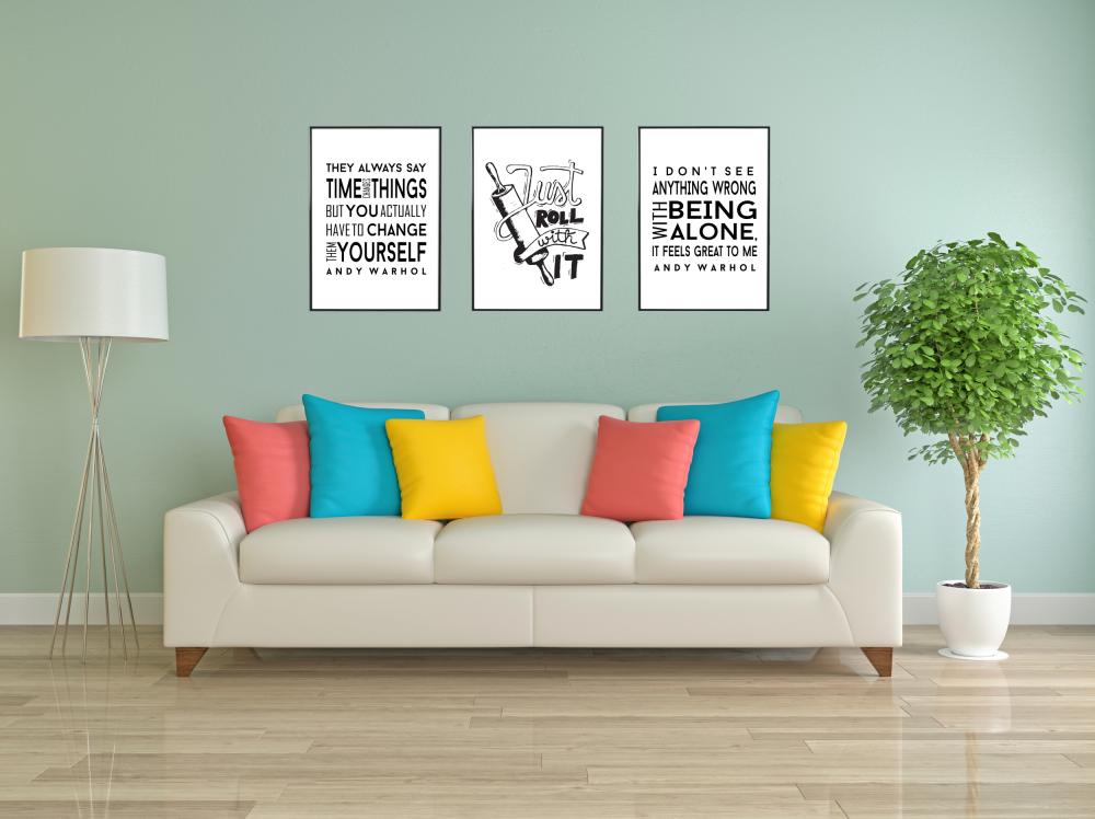 Just roll with it - Schwarz Poster