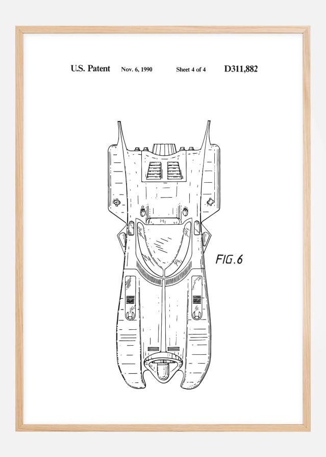 Patentzeichnung - Batman - Batmobile 1990 IIII Poster