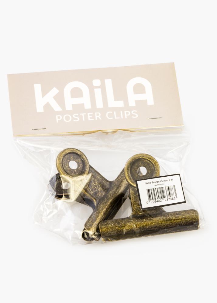 KAILA Poster Clip Retro Bronze 65 mm - 2-p