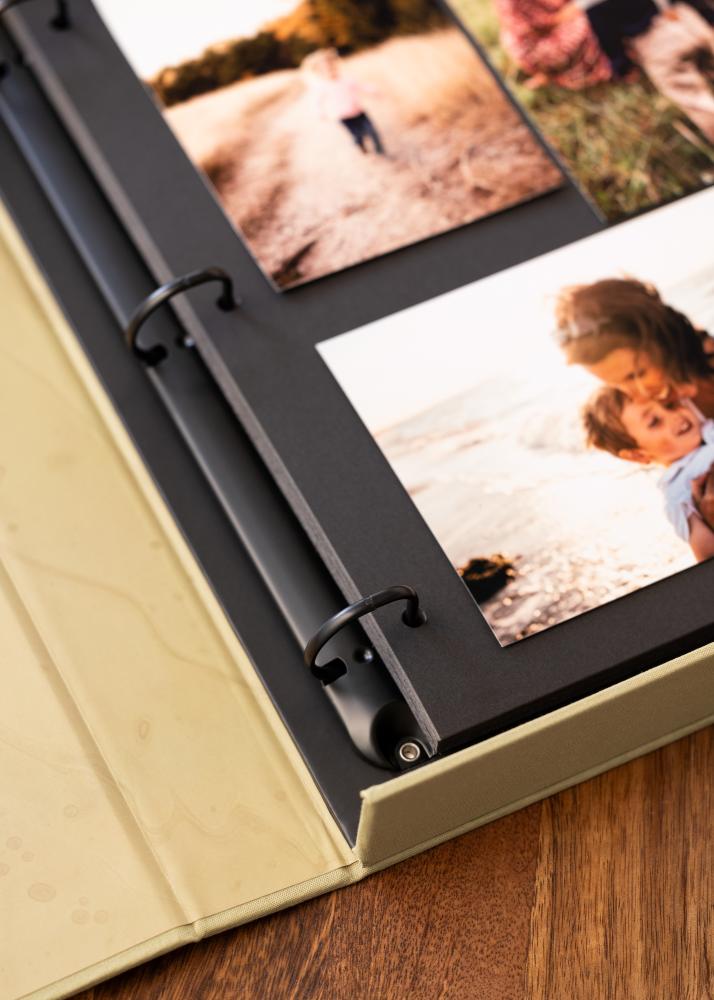 KAILA MEMORIES Vanilla - Coffee Table Photo Album (60 Schwarze Seiten)