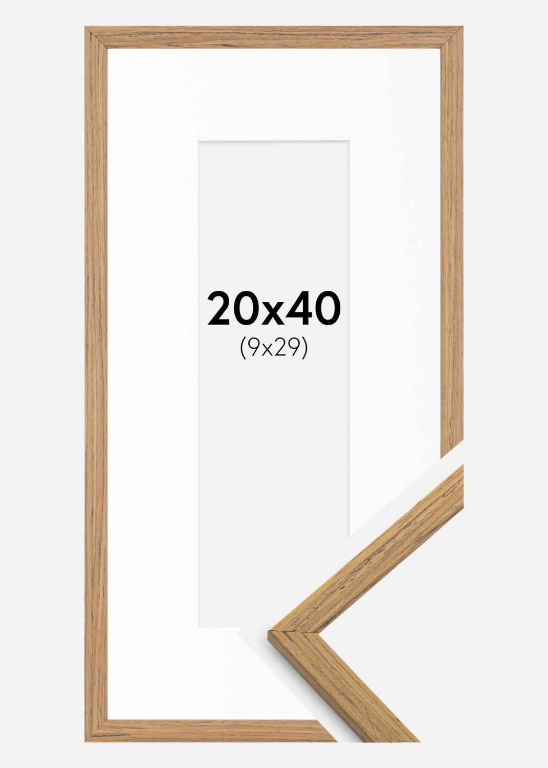 Product Image for Rahmen Edsbyn Teak 20x40 cm - Passepartout Weiß 10x30 cm